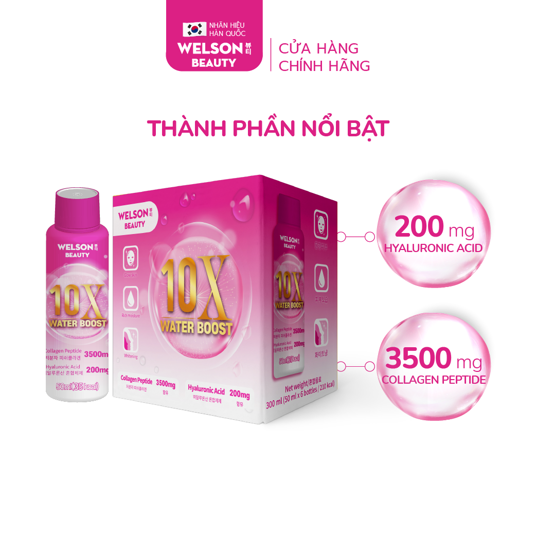 Collagen Welson Beauty 10X Water Boost của Hàn Quốc 