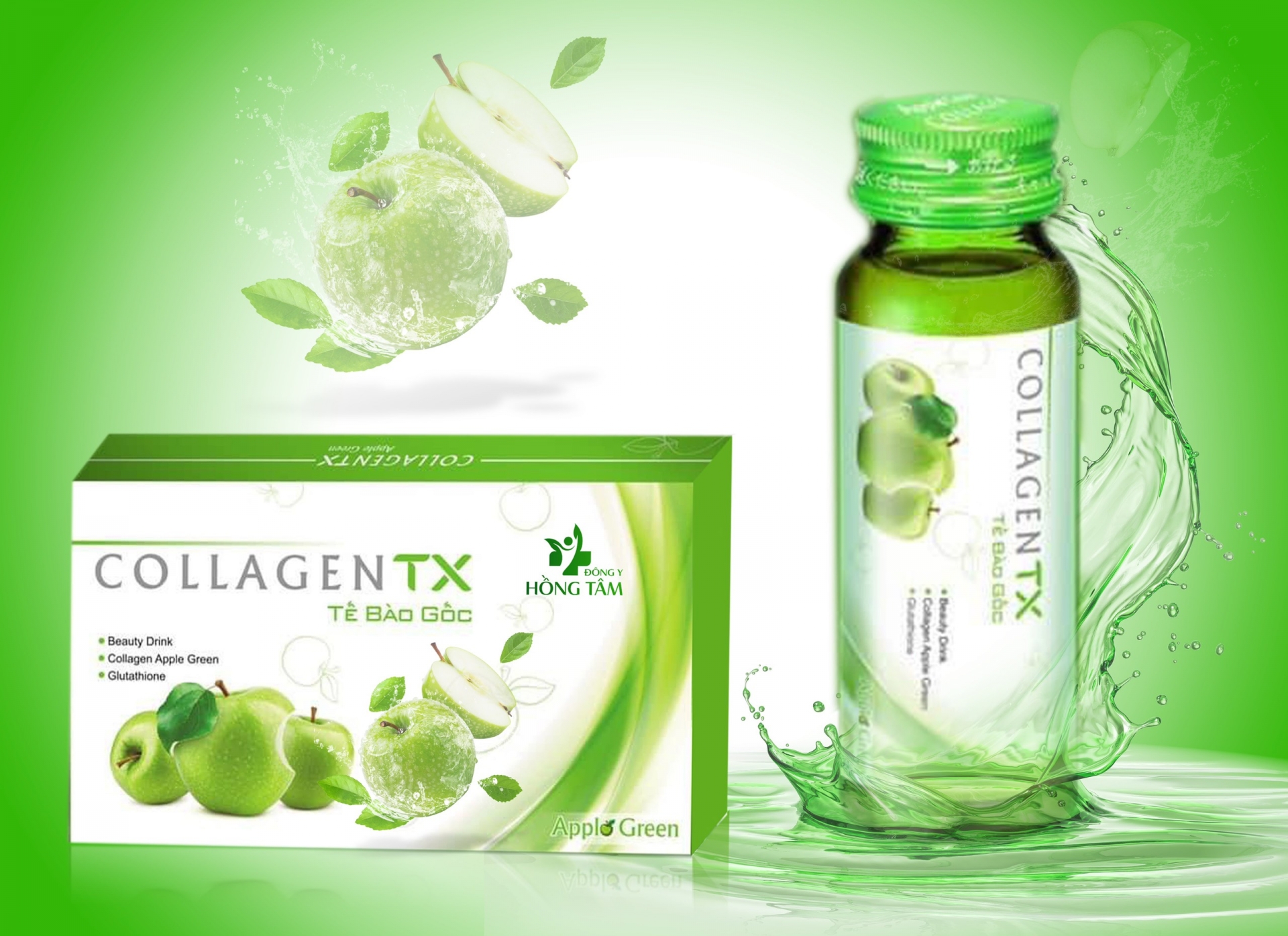 Collagen TX – tế bào gốc: Là sản phẩm được nhập khẩu nguyên liệu từ Nhật Bản; do Công ty Đông Y Hồng Tâm bào chế và phân phối đầu tiên tại nước ta